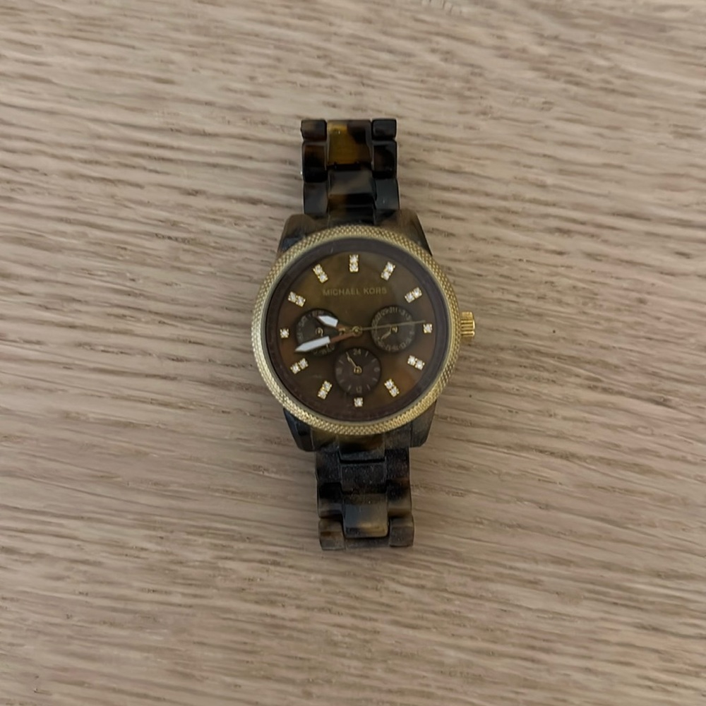 Michael Kors tortoise shell watch